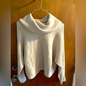Cowl neck crop sweater